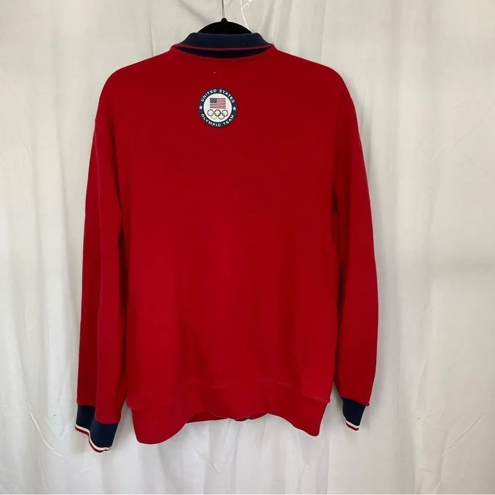 Polo by Ralph Lauren 2012 USA Olympic Team Full Zip Red Sweater Men's Size Large - Picture 8 of 15
